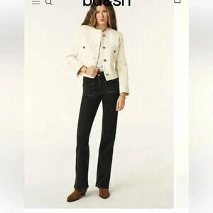 BA&SH High-Rise Wide Leg Jeans Size: 4